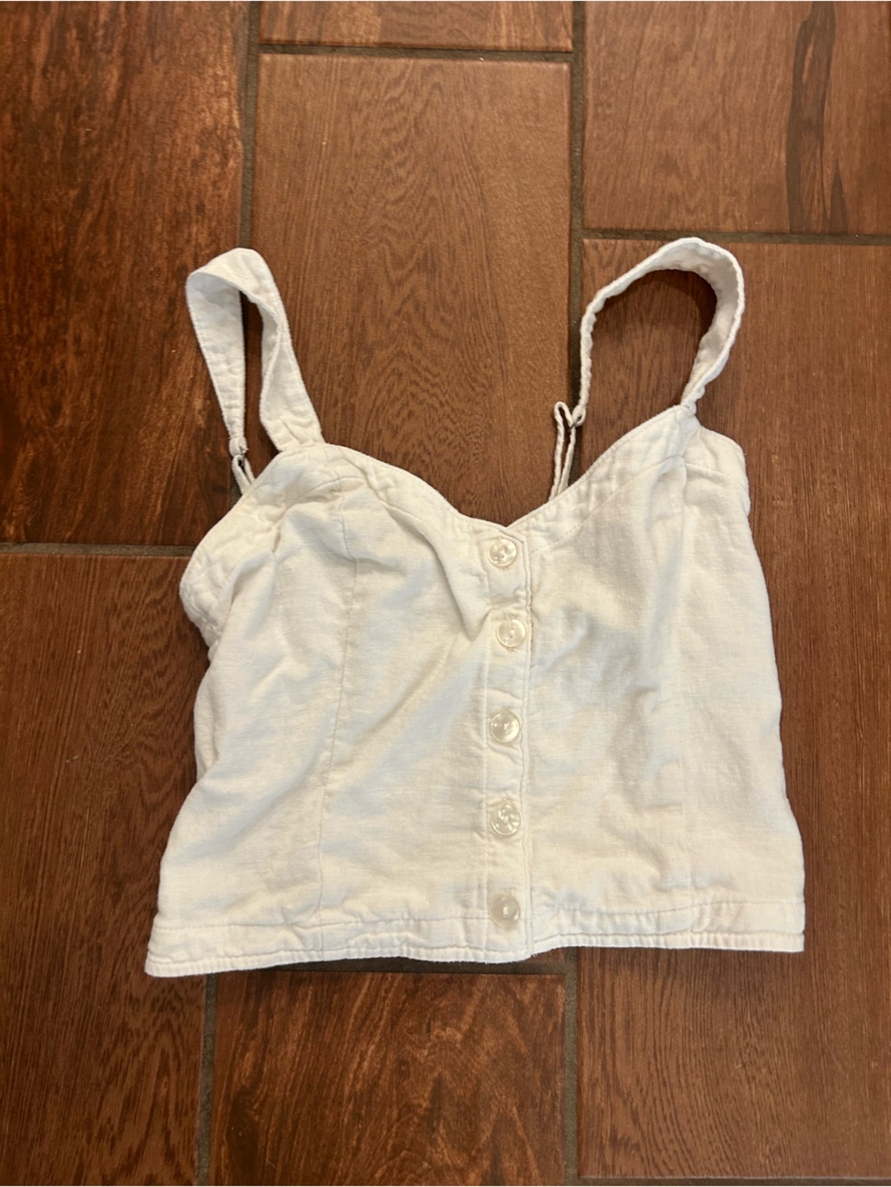 Abercrombie size S white linen blend summer tank